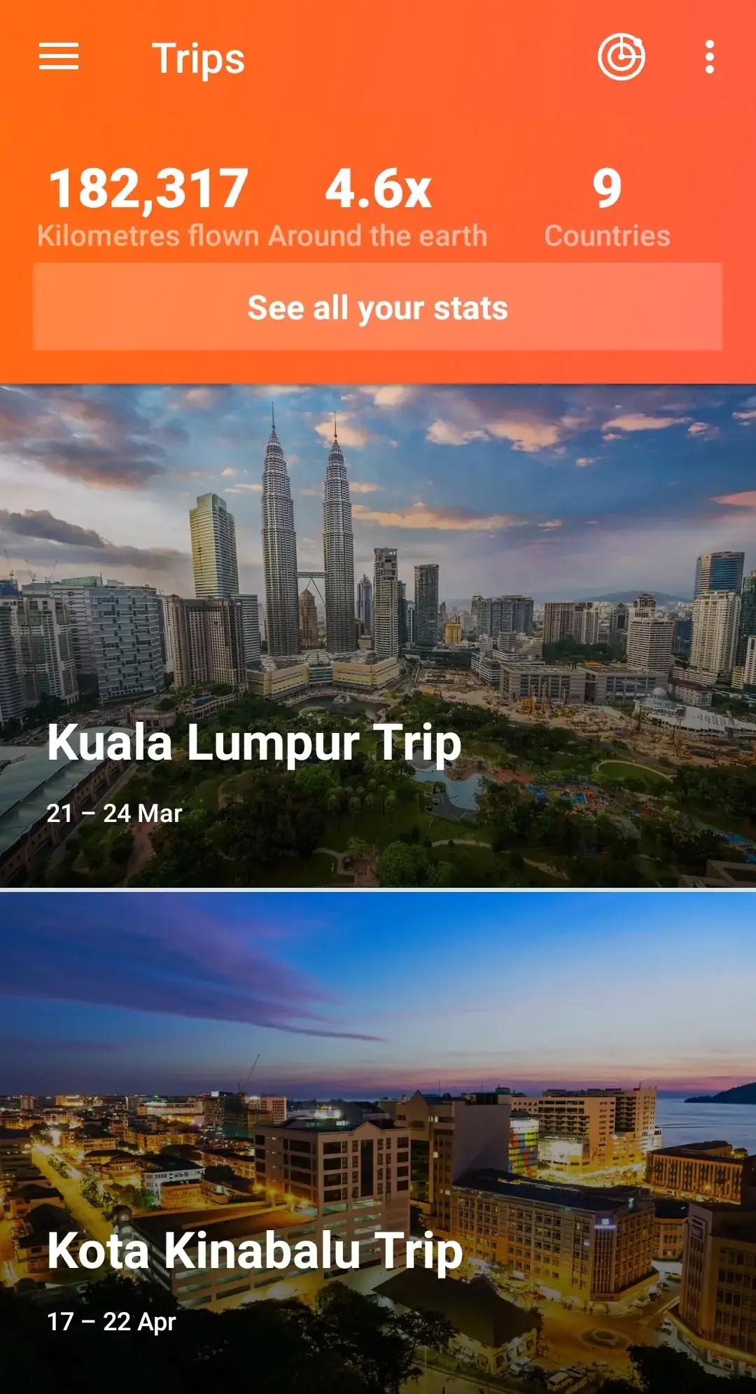 You can use the KAYAK app to book flights and plan your travels painlessly. 